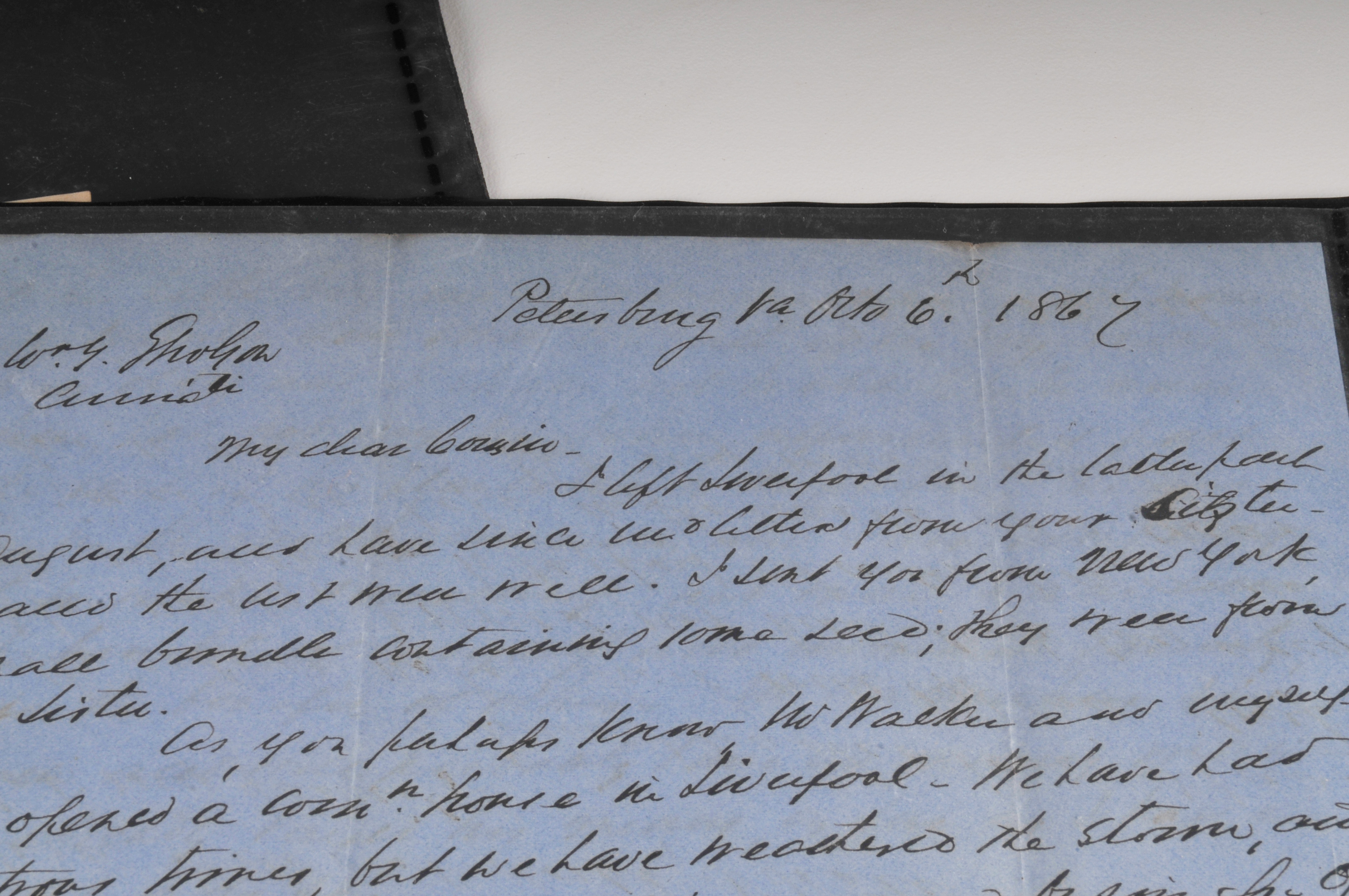 C. 1860's Letters To William Yates Gholson, Ohio Supreme Court Judge 1859-1863.
