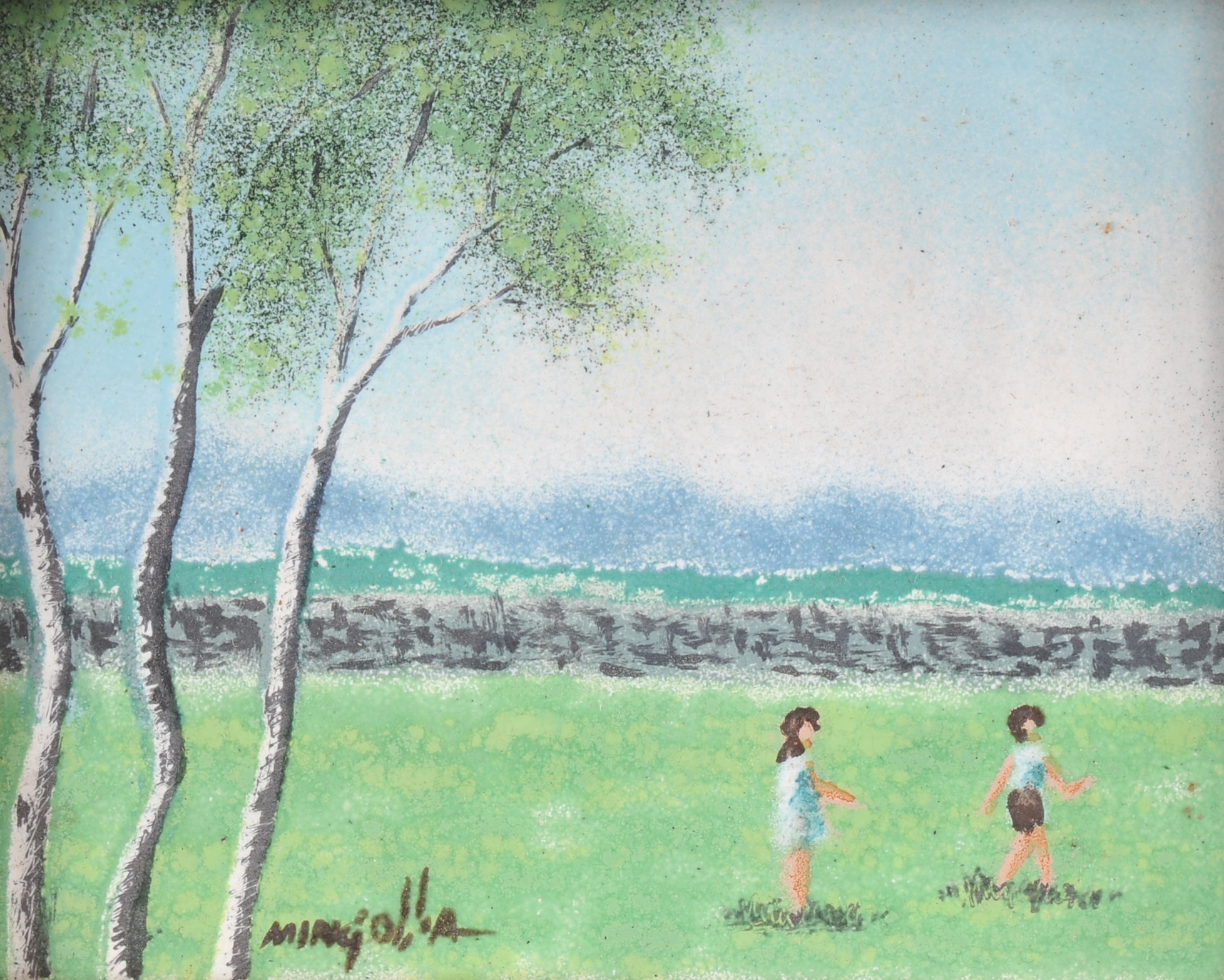 Dominic Mingolla Enamel on Copper