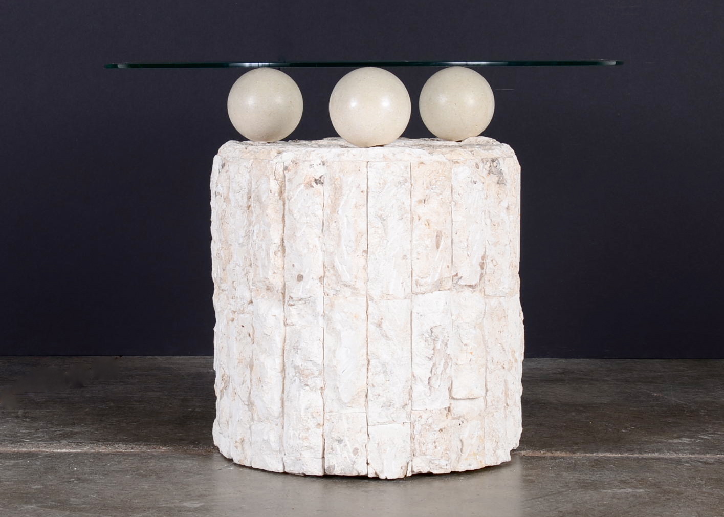 Modern Cast Resin Circular Side Table