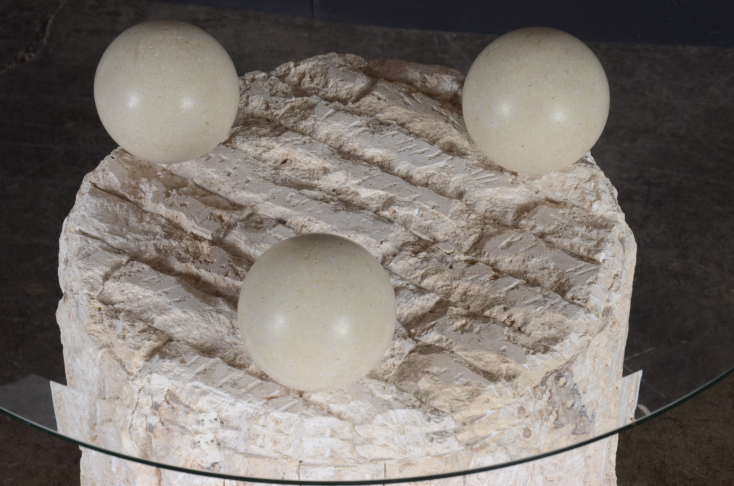 Modern Cast Resin Circular Side Table