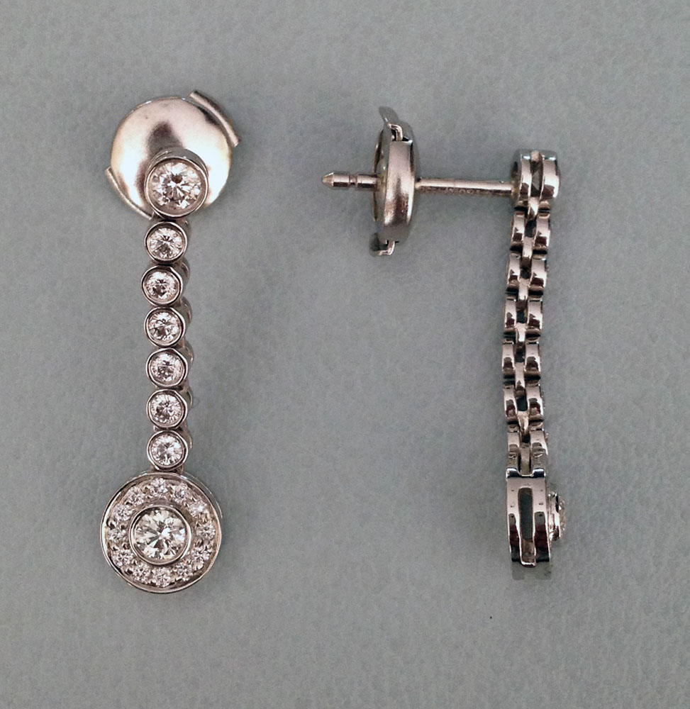 Tiffany Diamond Platinum Circlet Earrings