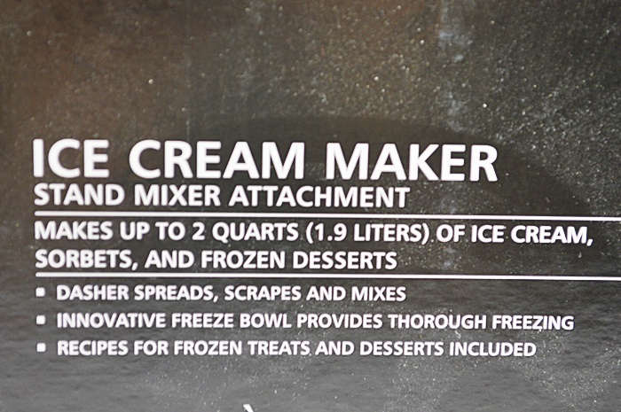 Kitchenaid Ice Cream Maker Attachement for Mixer - Still in box