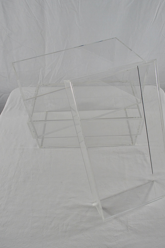 2 Quality Sturdy Lucite Boxes