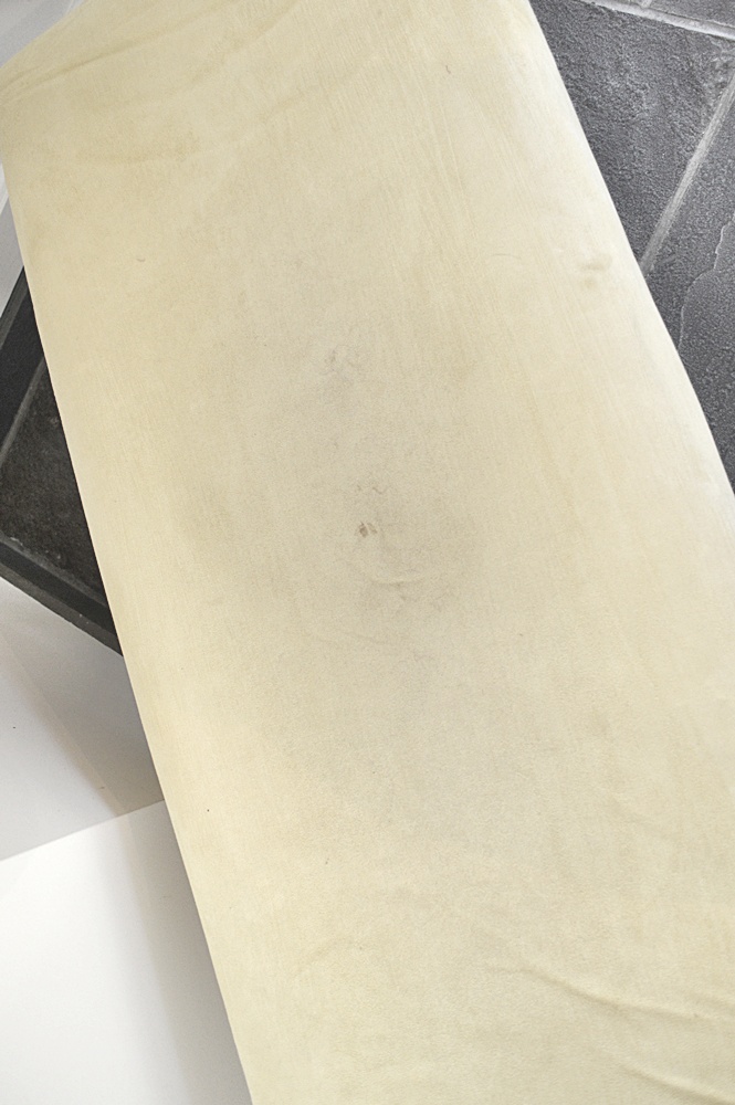 Suede-like Pale Yellow Bench on Casters