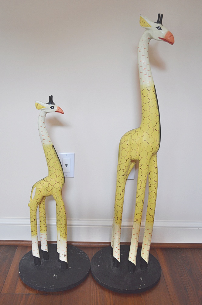 2 Statuesque Giraffes 