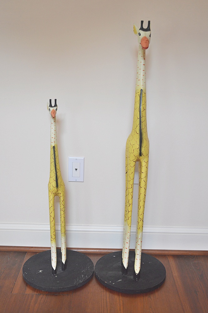 2 Statuesque Giraffes 