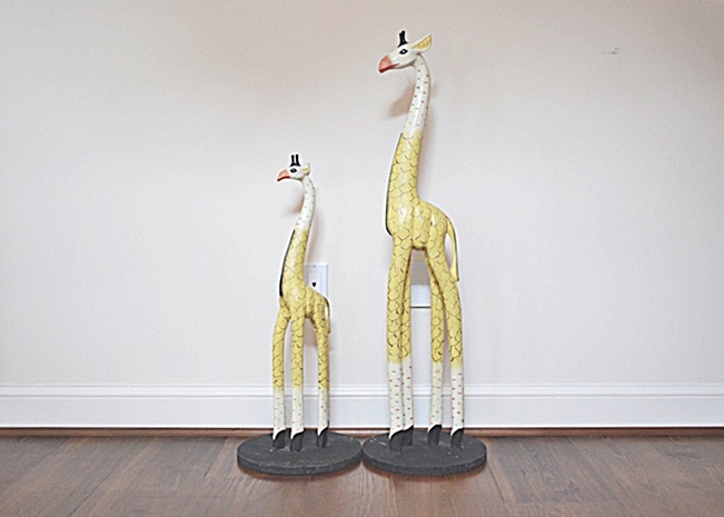 2 Statuesque Giraffes 