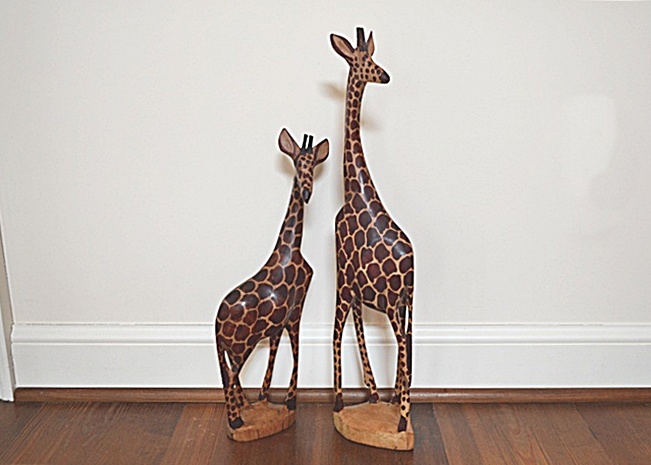 Out of Africa 2 More Statuesque Giraffes in Wood