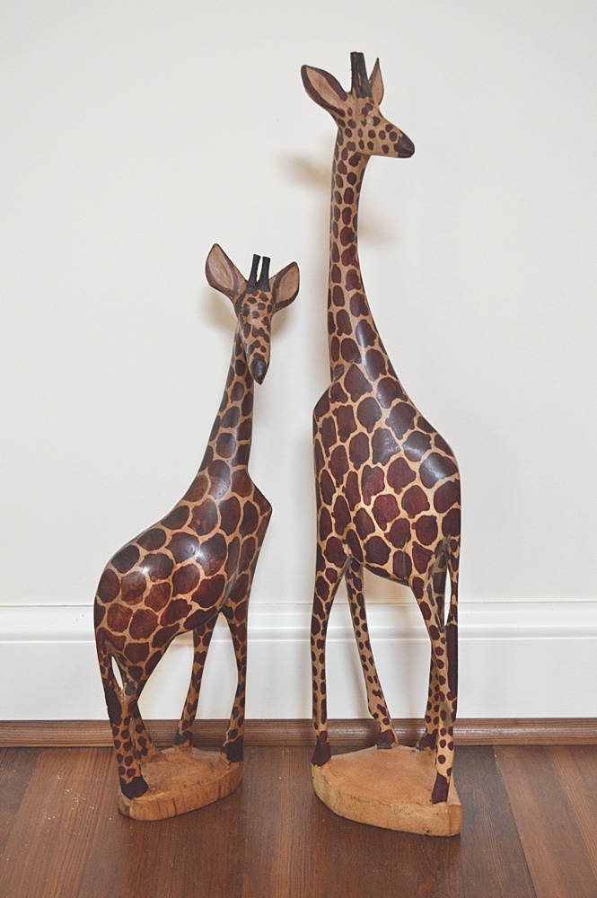 Out of Africa 2 More Statuesque Giraffes in Wood