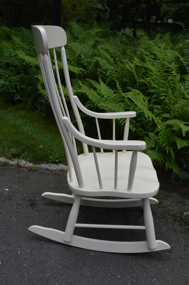 Cream Painted Rocking Chair