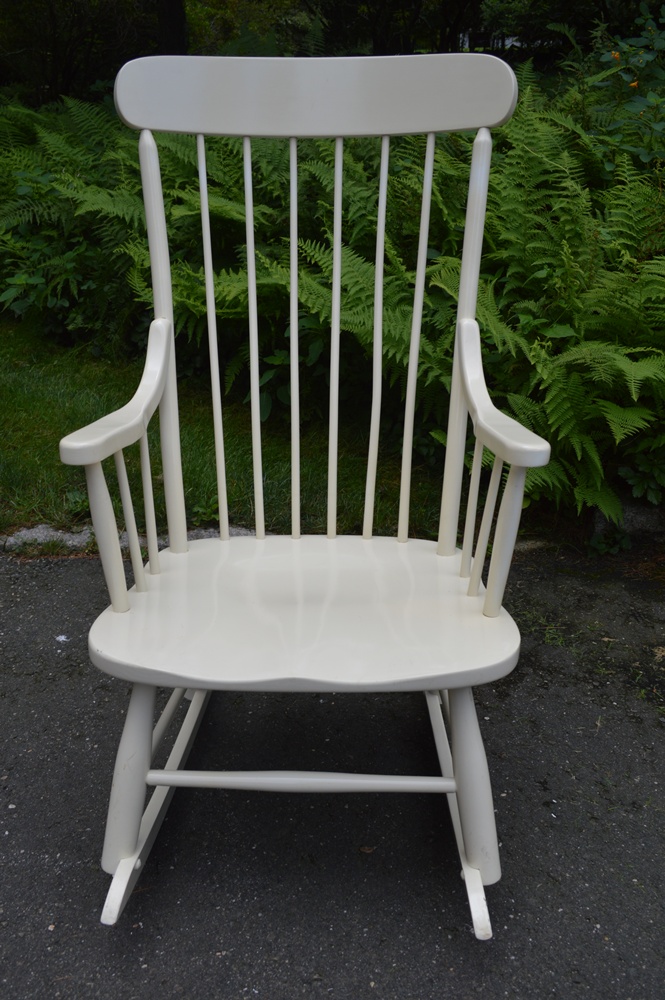 Cream Painted Rocking Chair