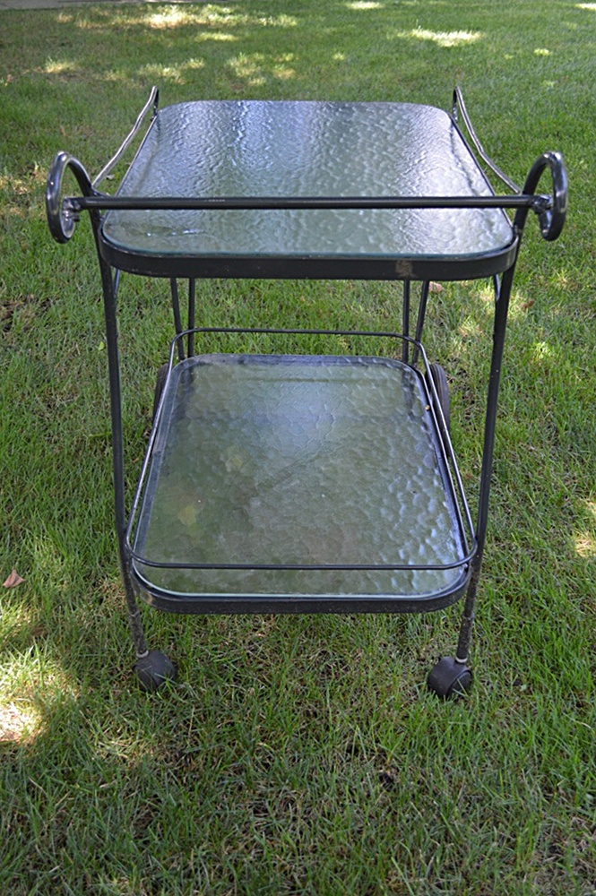 Outdoor Patio Double-Tiered Serving Cart