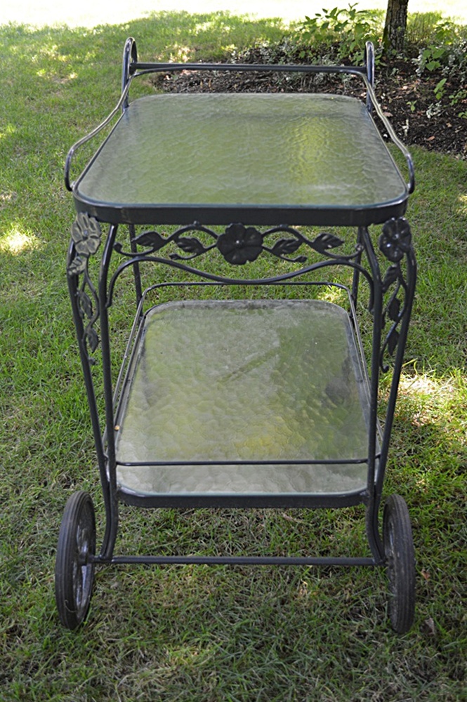 Outdoor Patio Double-Tiered Serving Cart