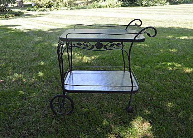Outdoor Patio Double-Tiered Serving Cart