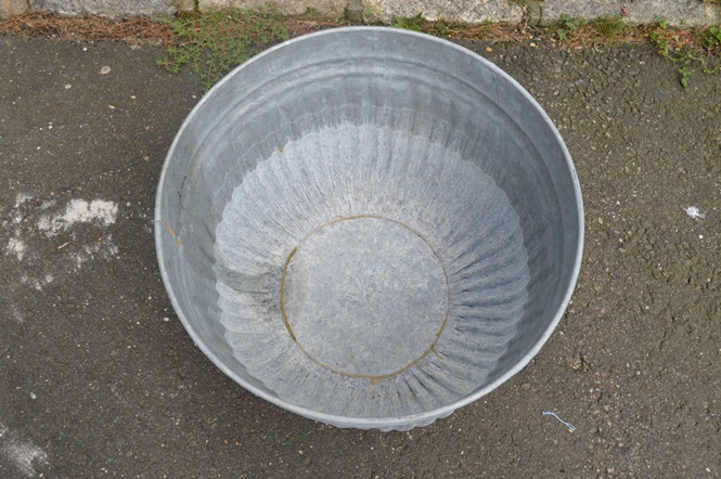 Galvenized Tin Barrel