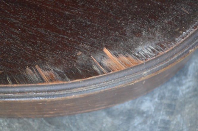 Vintage Bowfront 4 Drawer Credenza