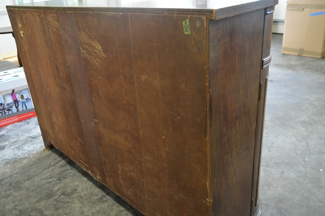 Vintage Bowfront 4 Drawer Credenza