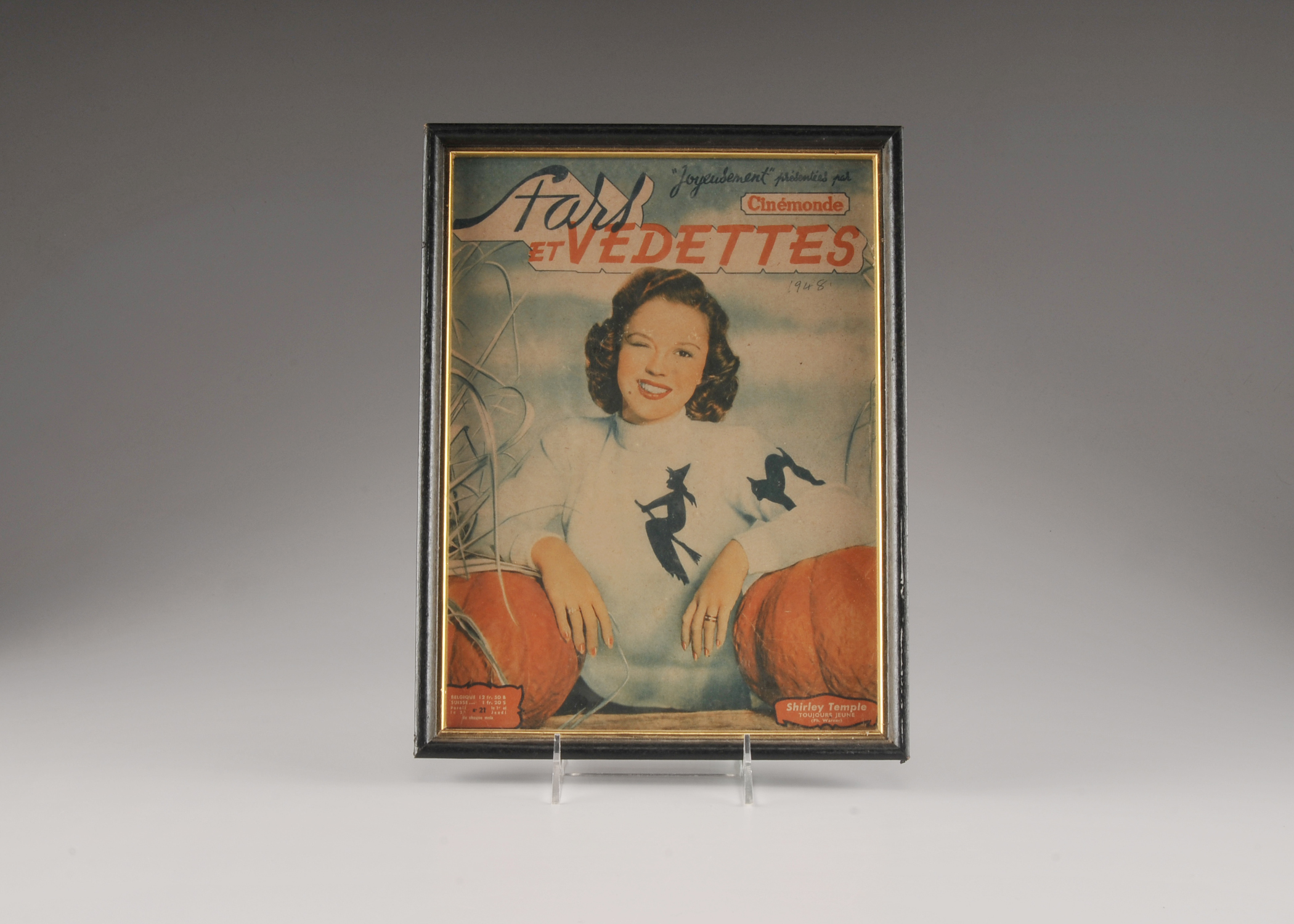 Vintage Shirley Temple Framed Magazine Cover
