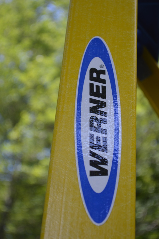 Werner and Keller Yellow Folding Fiberglass Ladders