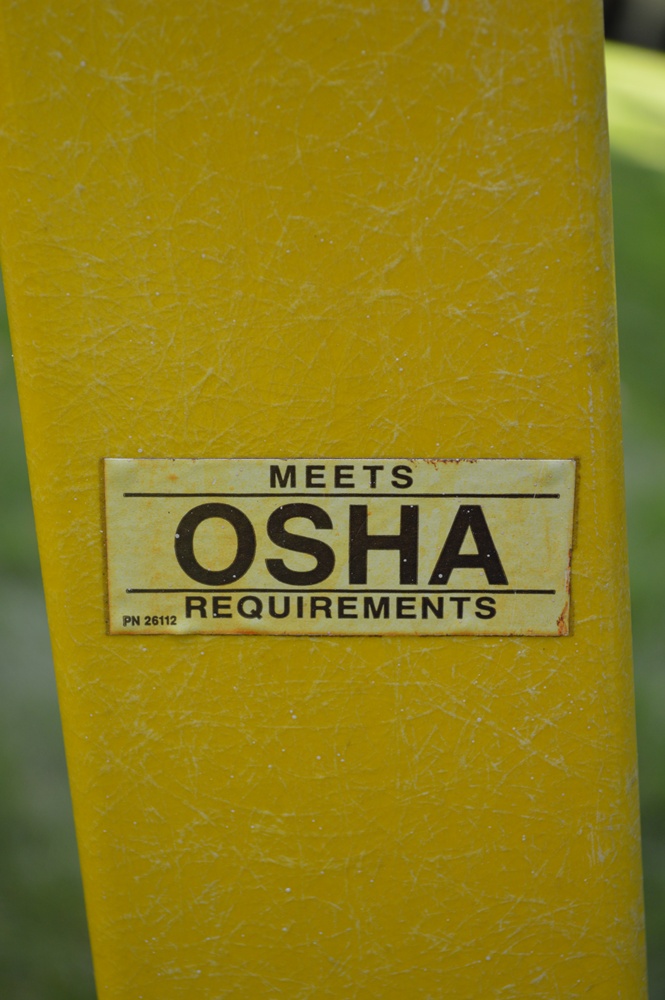 Werner and Keller Yellow Folding Fiberglass Ladders