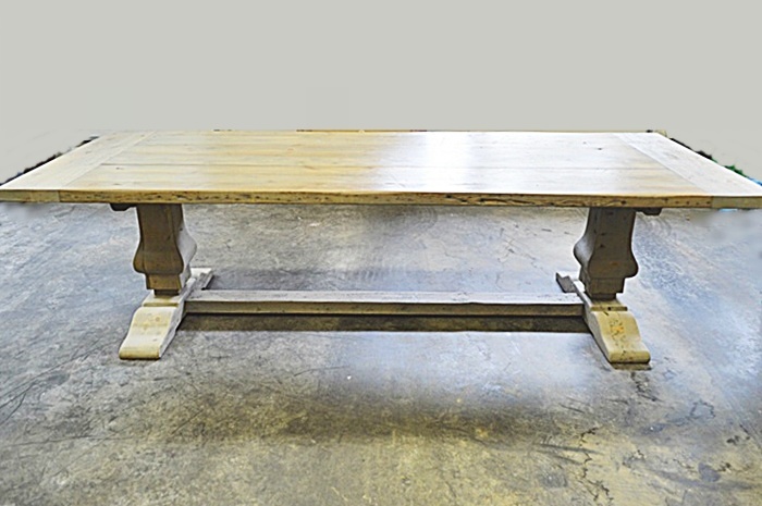 Restoration Hardware 9 Ft Farm Dining Table with Natural Finish