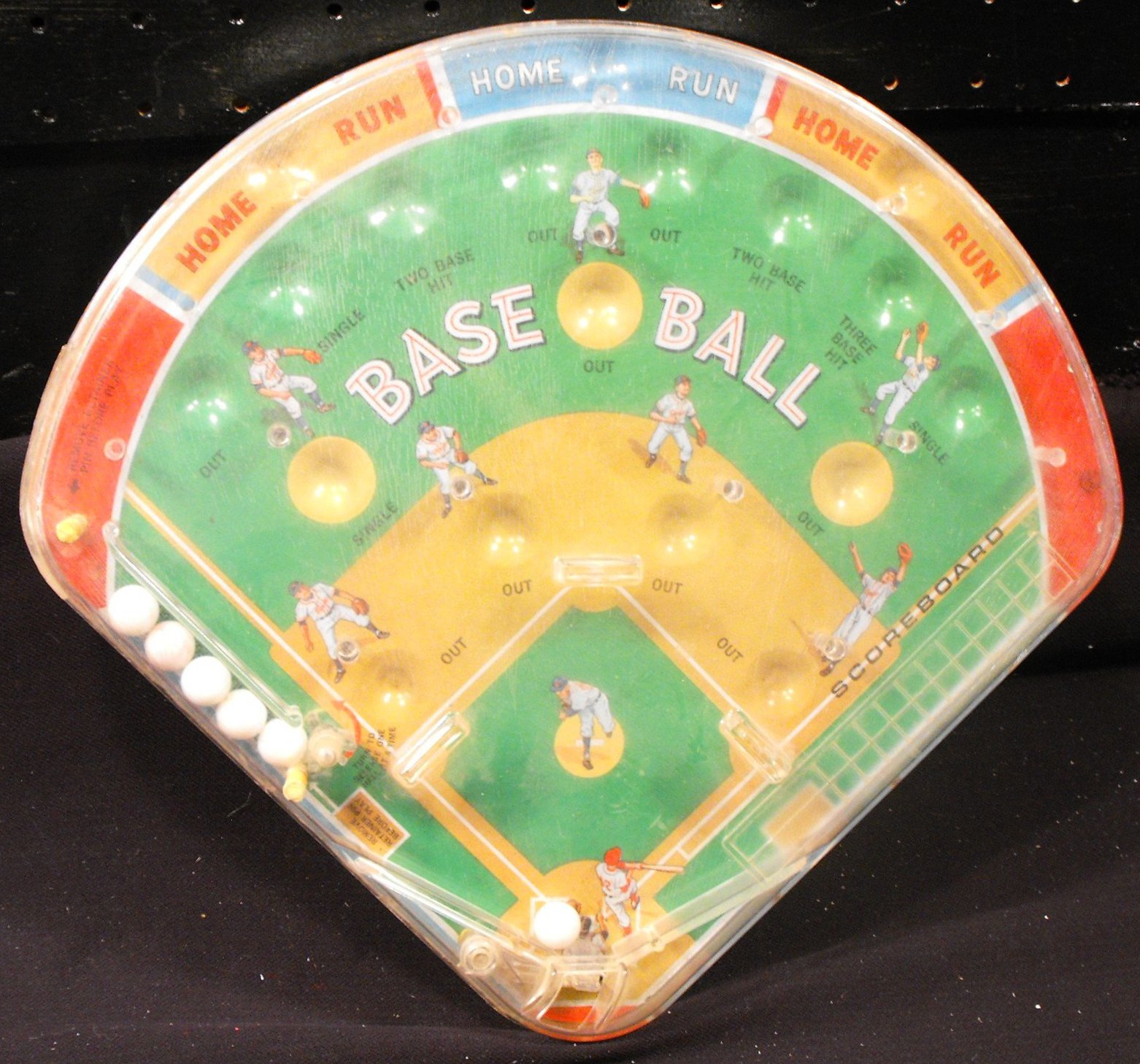 Vintage Pinball Baseball Game With Boston Red Sox Popcorn Megaphone