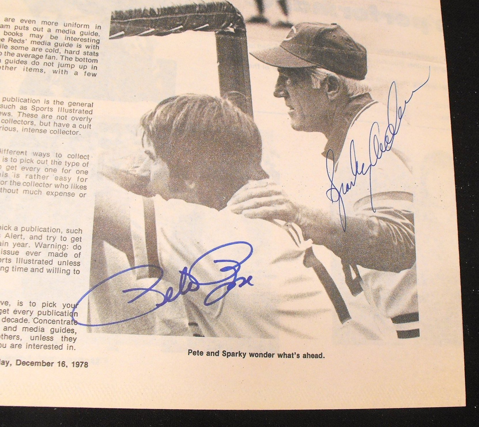 Cincinnati Reds Alert Baseball Magazines Signed By Rose, Bench, Anderson, & Knight