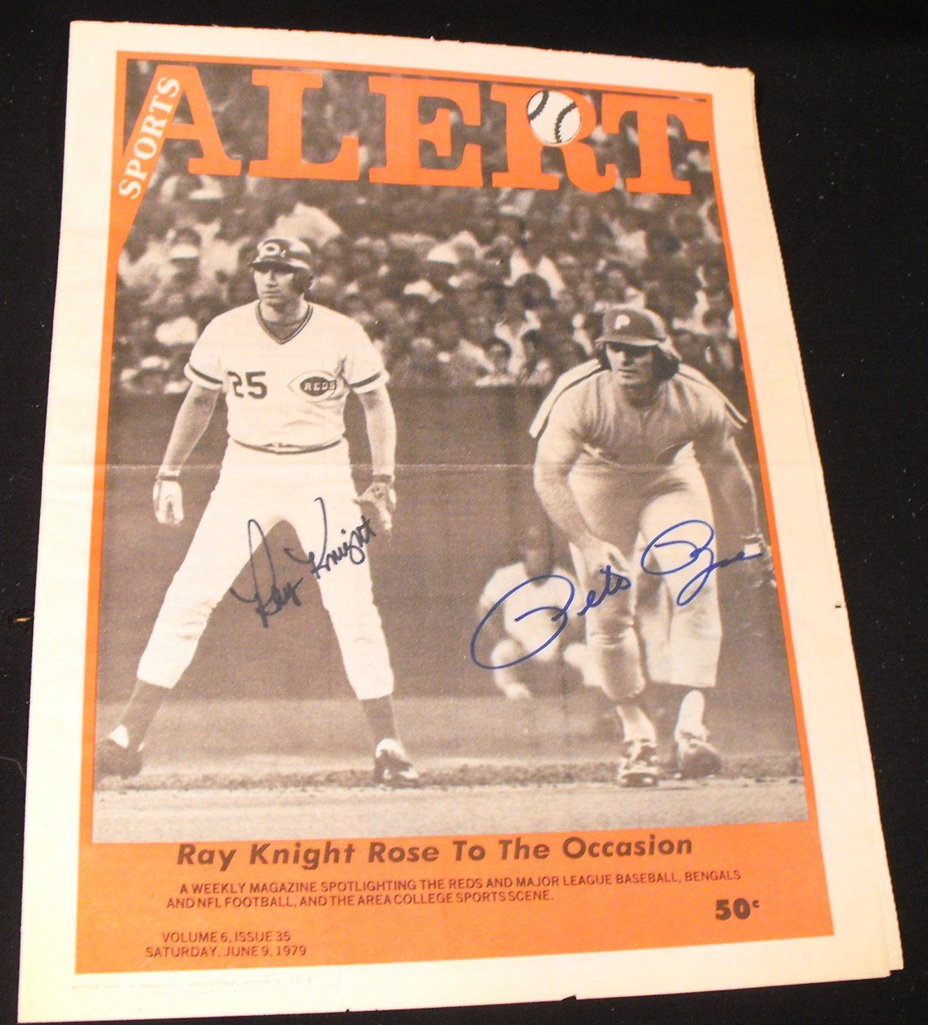 Cincinnati Reds Alert Baseball Magazines Signed By Rose, Bench, Anderson, & Knight