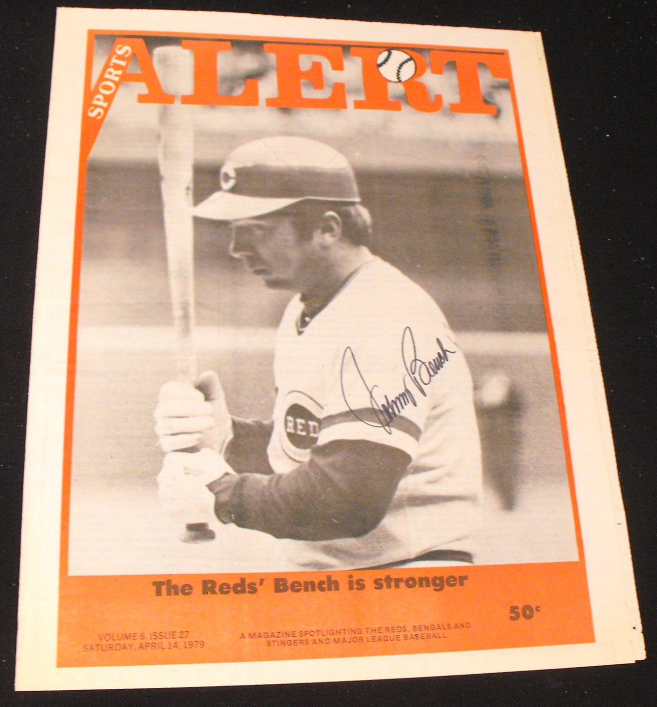 Cincinnati Reds Alert Baseball Magazines Signed By Rose, Bench, Anderson, & Knight