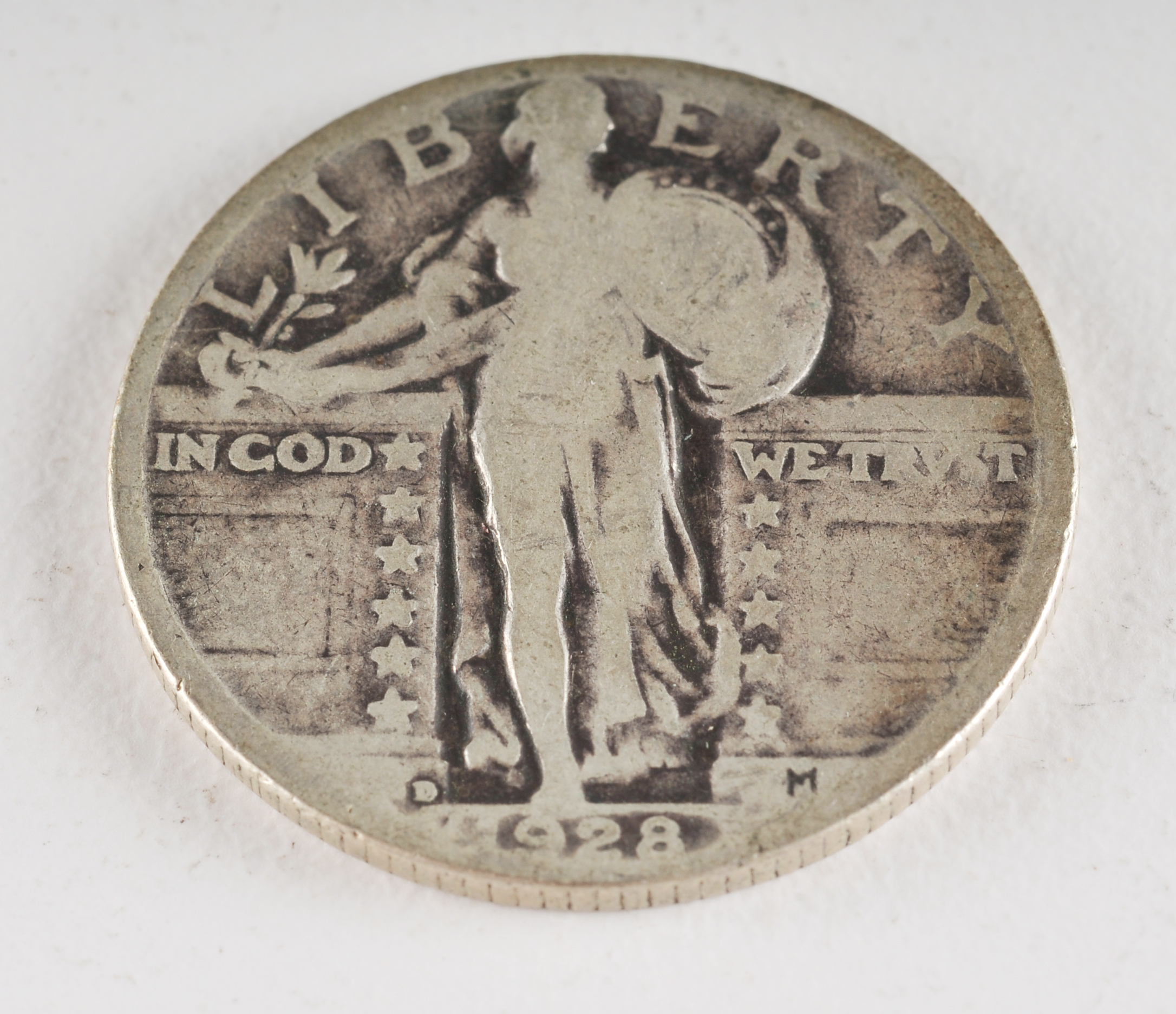 Group of (5) silver Standing Liberty quarters including the following: 1925, 1926, 1927, 1928 D, and 1928 S