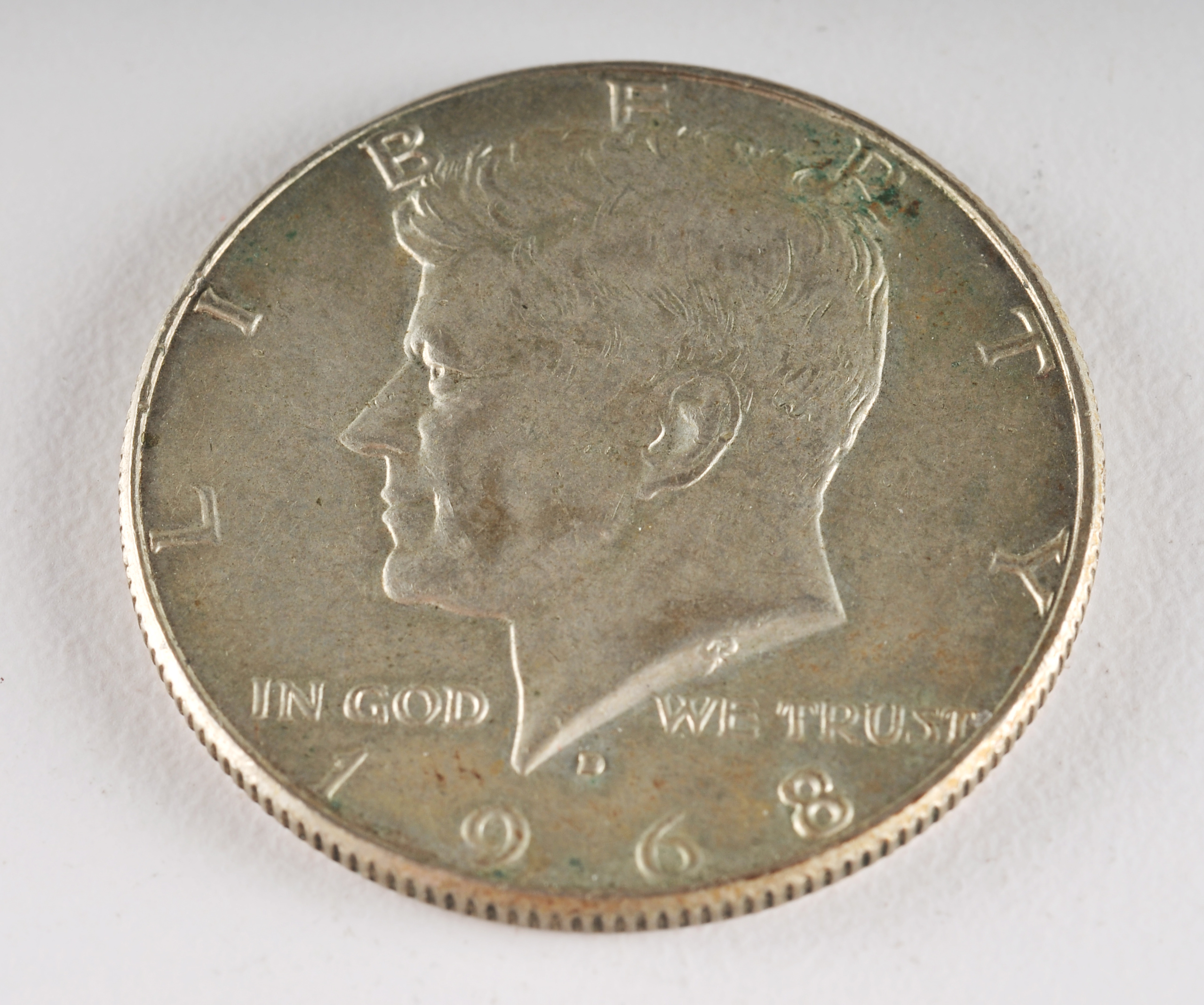 Group of (10) JFK silver clad half dollars including the following: (1) 1967, and (9) 1968 D
