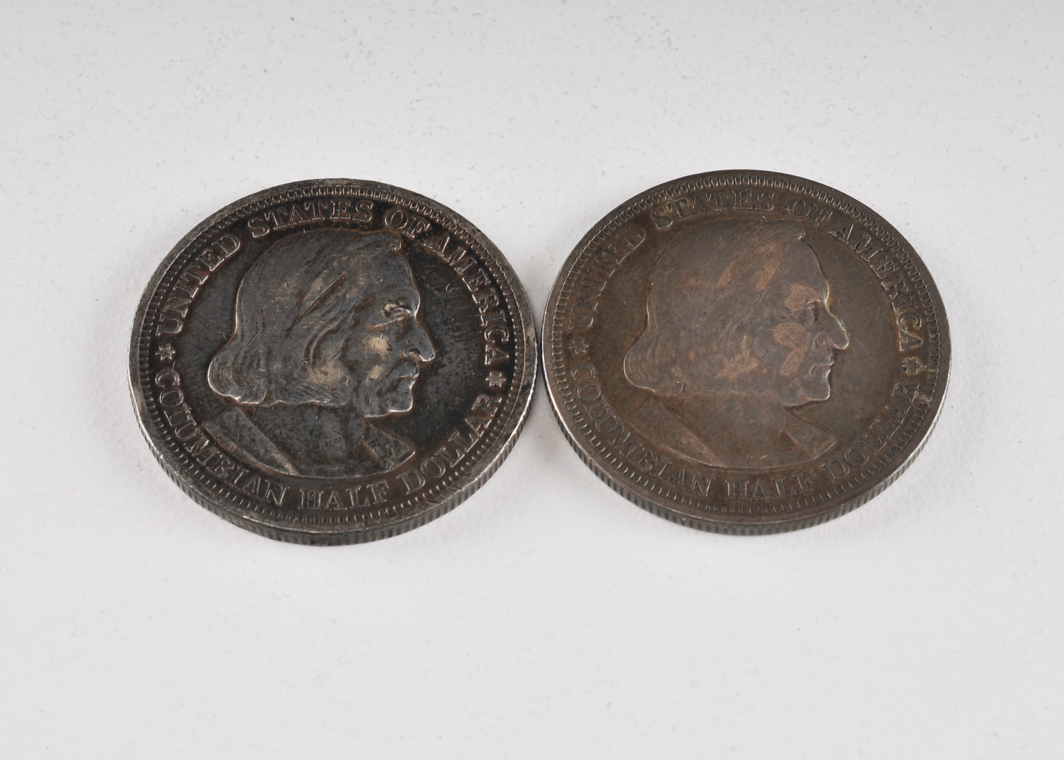 1892 and 1893 Columbian exposition silver half dollar commemorative coins