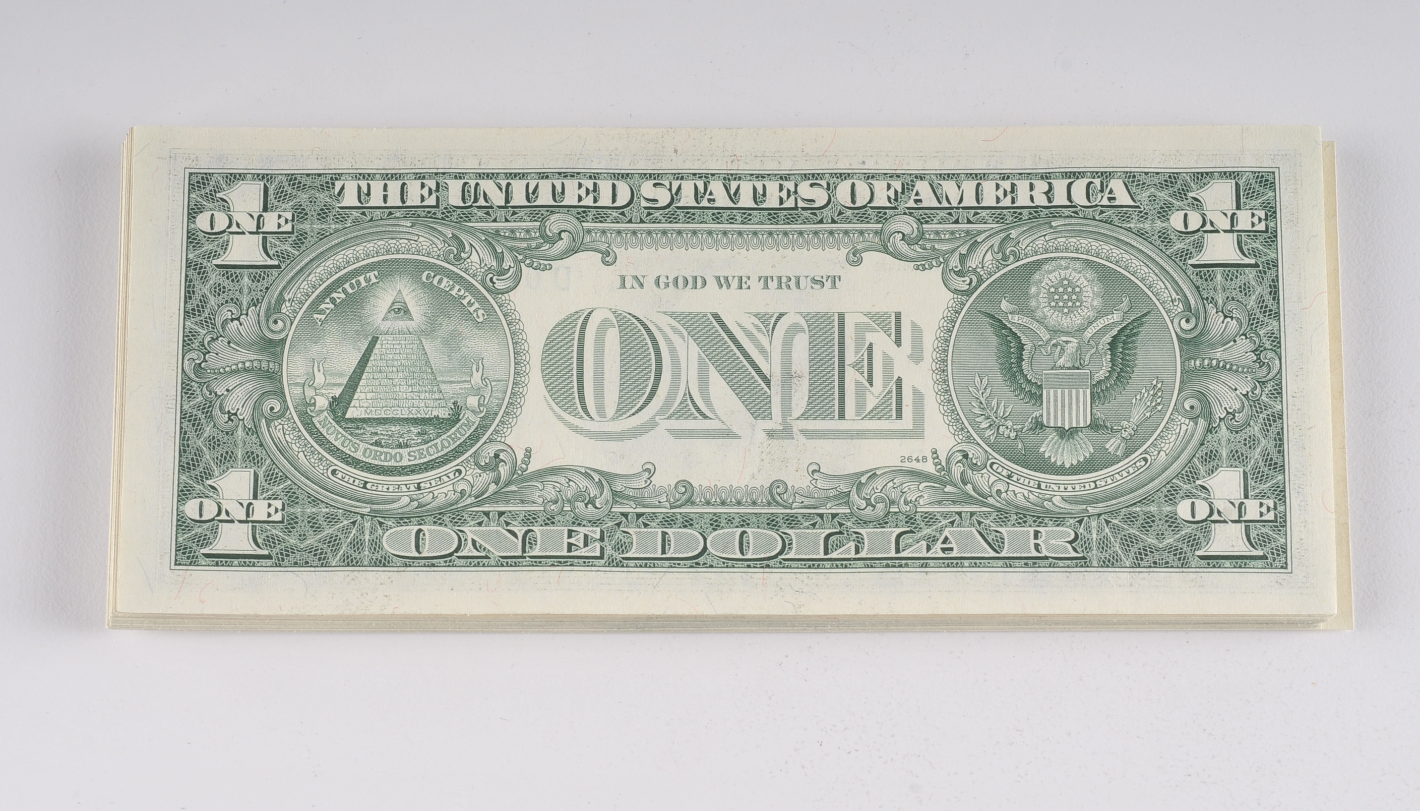 Group of (25) 1977 Green seal one dollar federal reserve notes with consecutive serial numbers