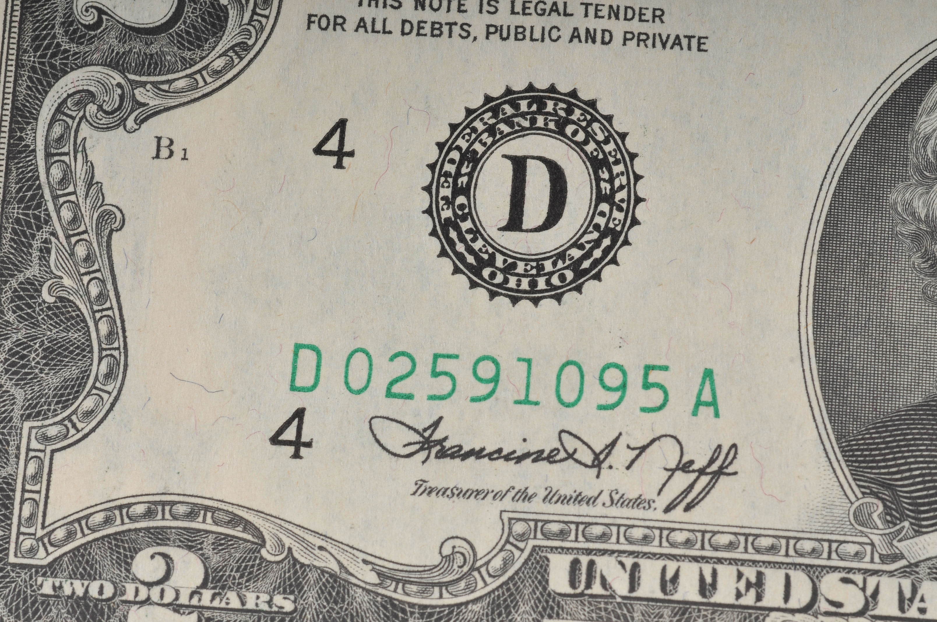 Group of (10) green seal 1976 Bicentennial Two dollar bills