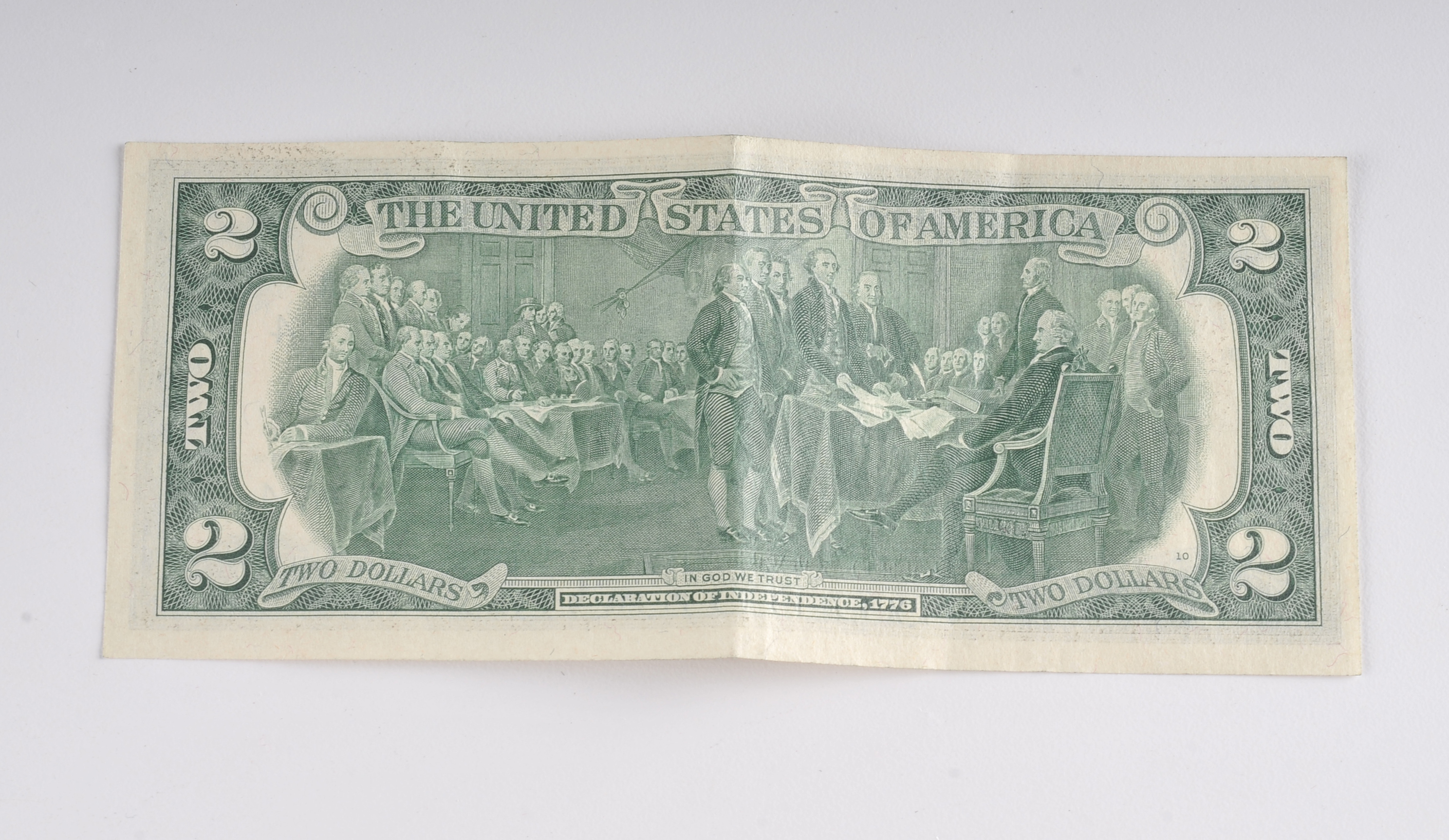 Group of (10) green seal 1976 Bicentennial Two dollar bills