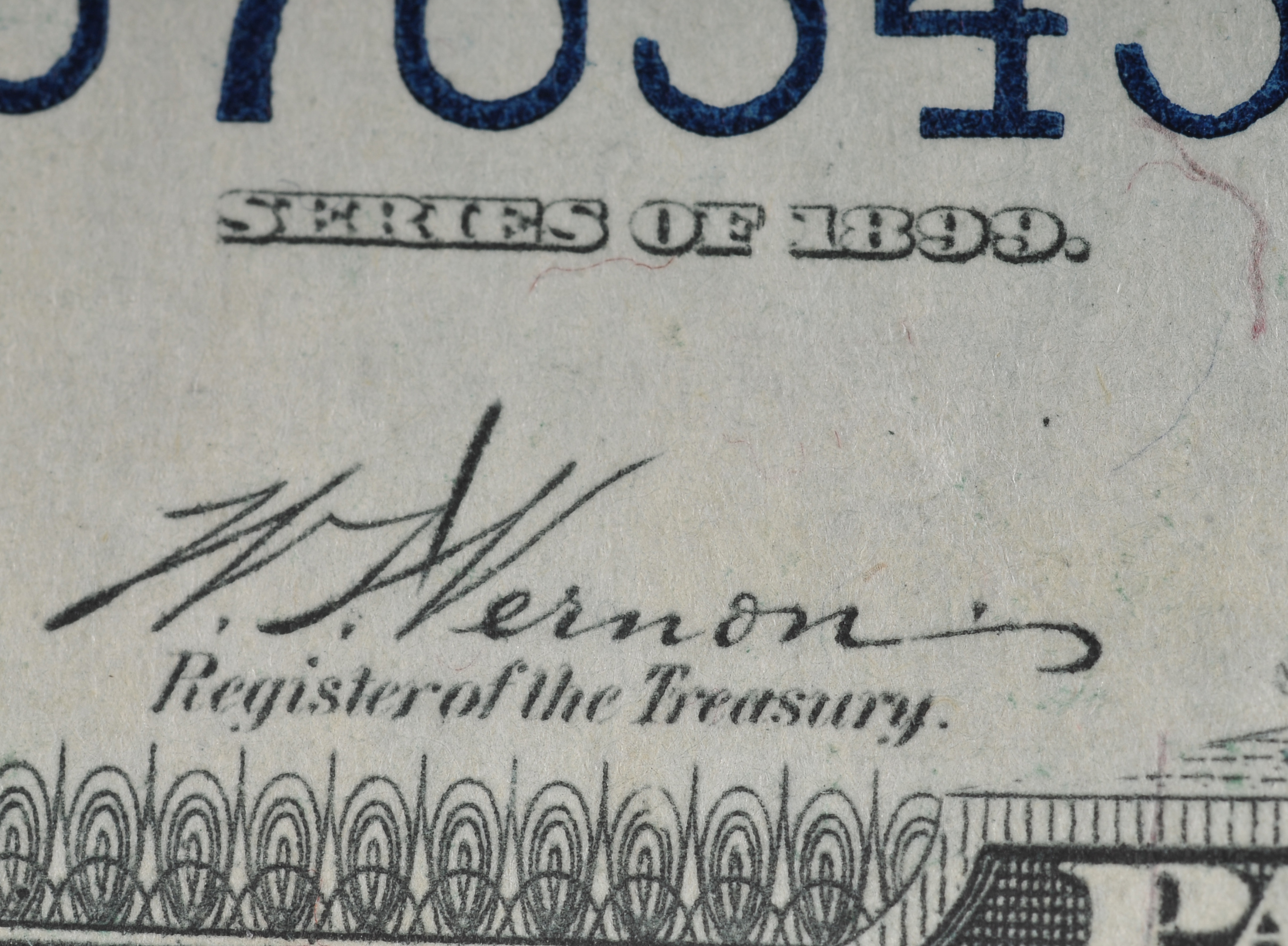 1899 Blue Seal Two Dollar silver certificate