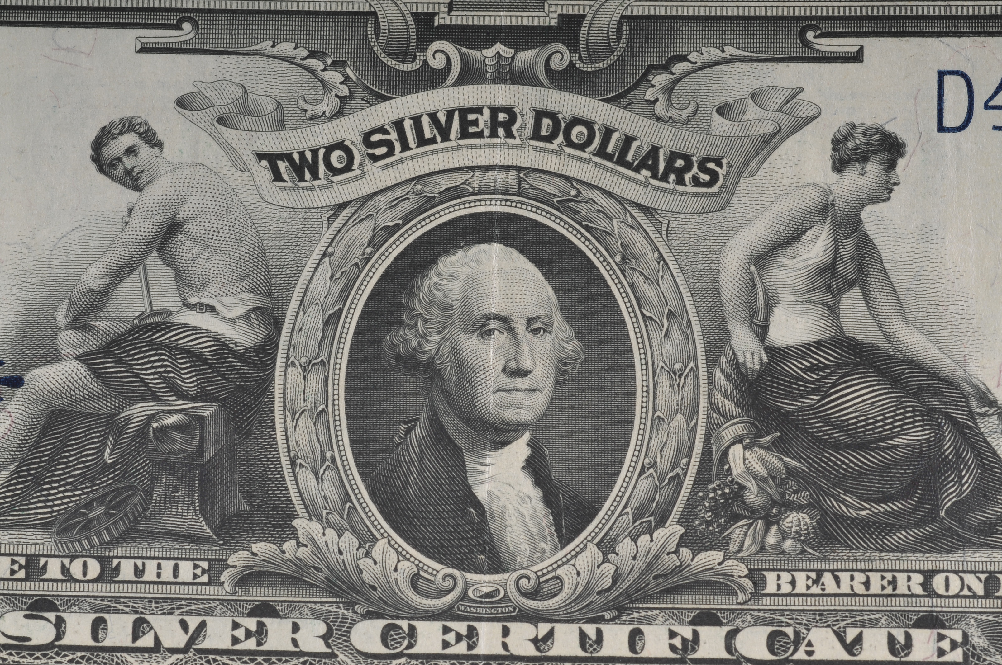 1899 Blue Seal Two Dollar silver certificate
