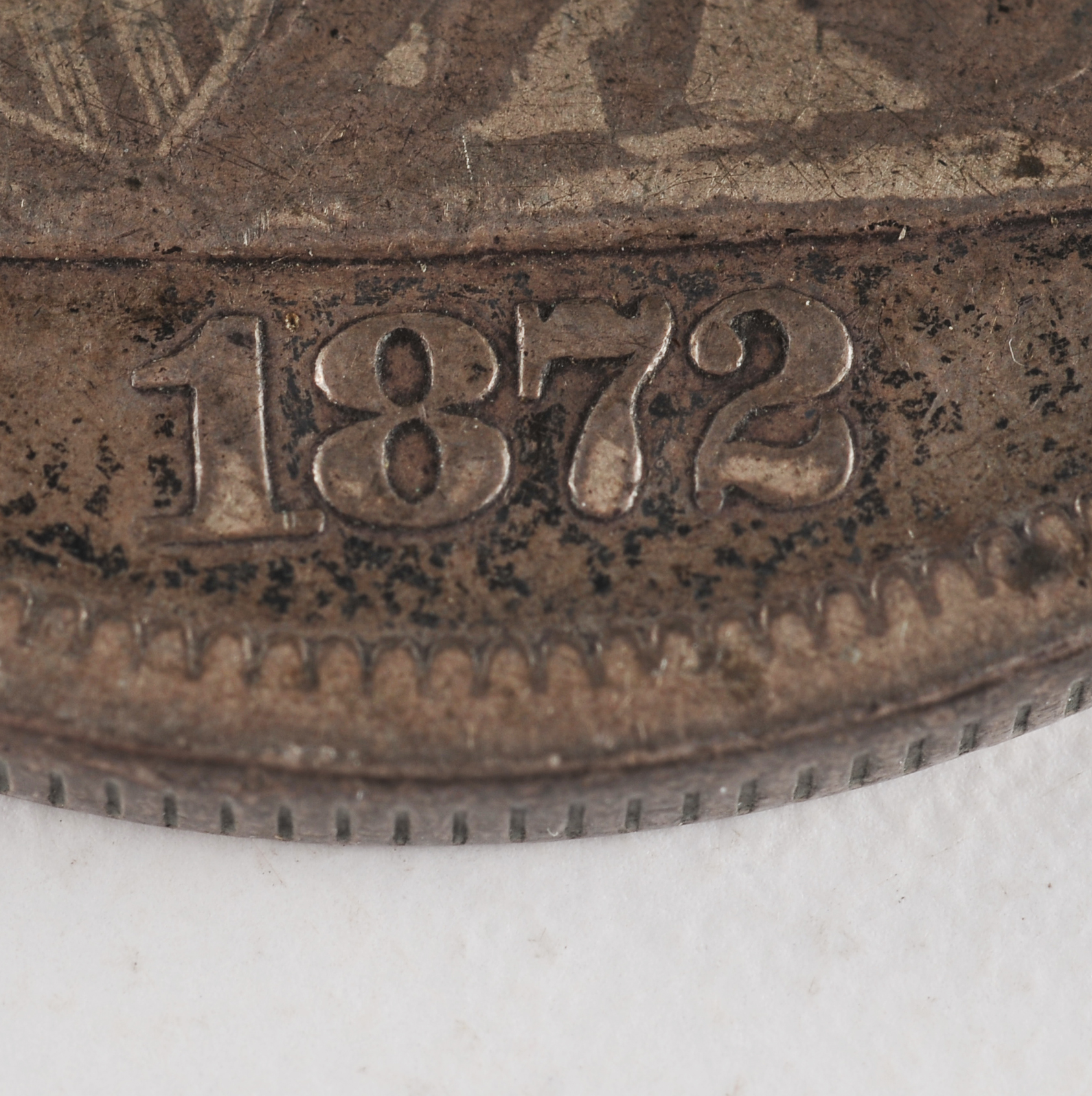 1872 Liberty Seated silver dollar