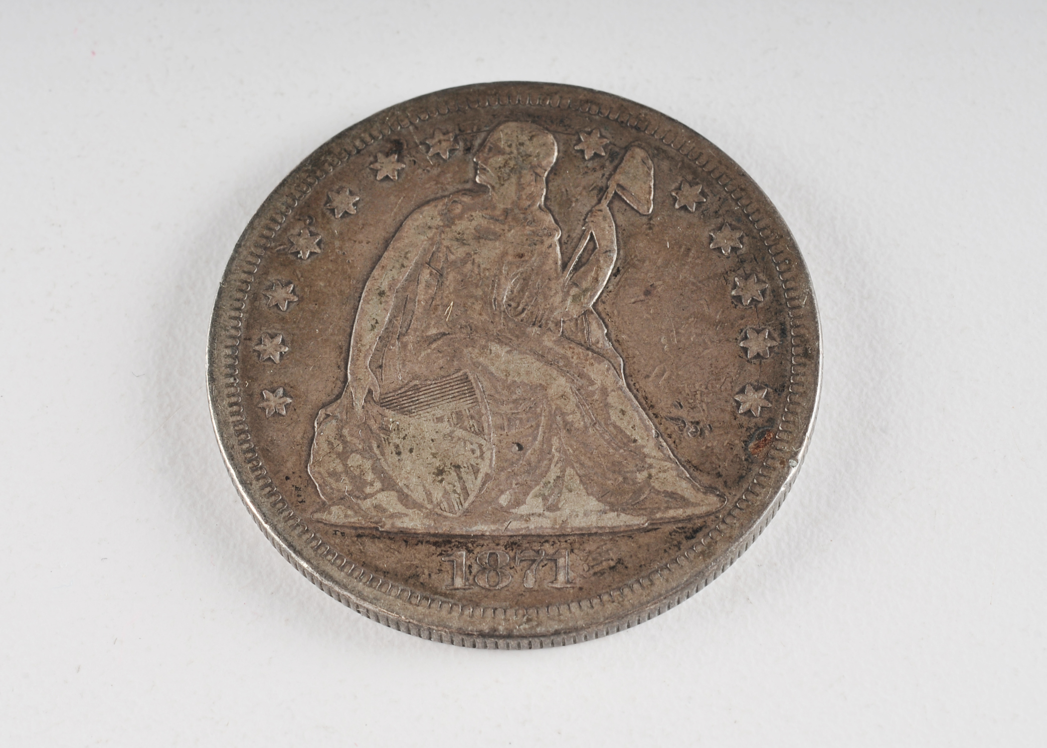 1871 Liberty Seated silver dollar