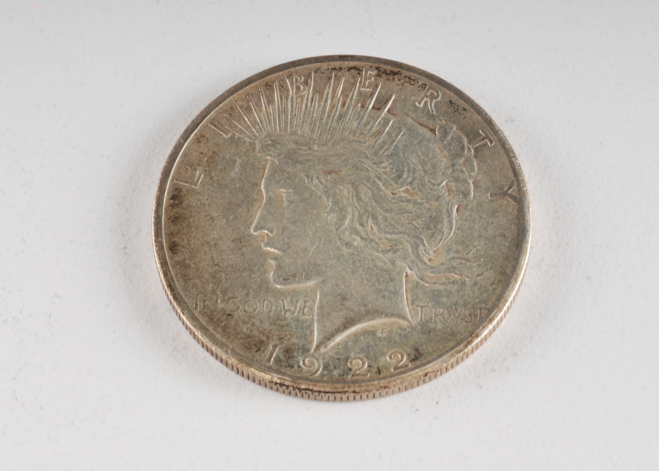 1922 S Peace silver dollar