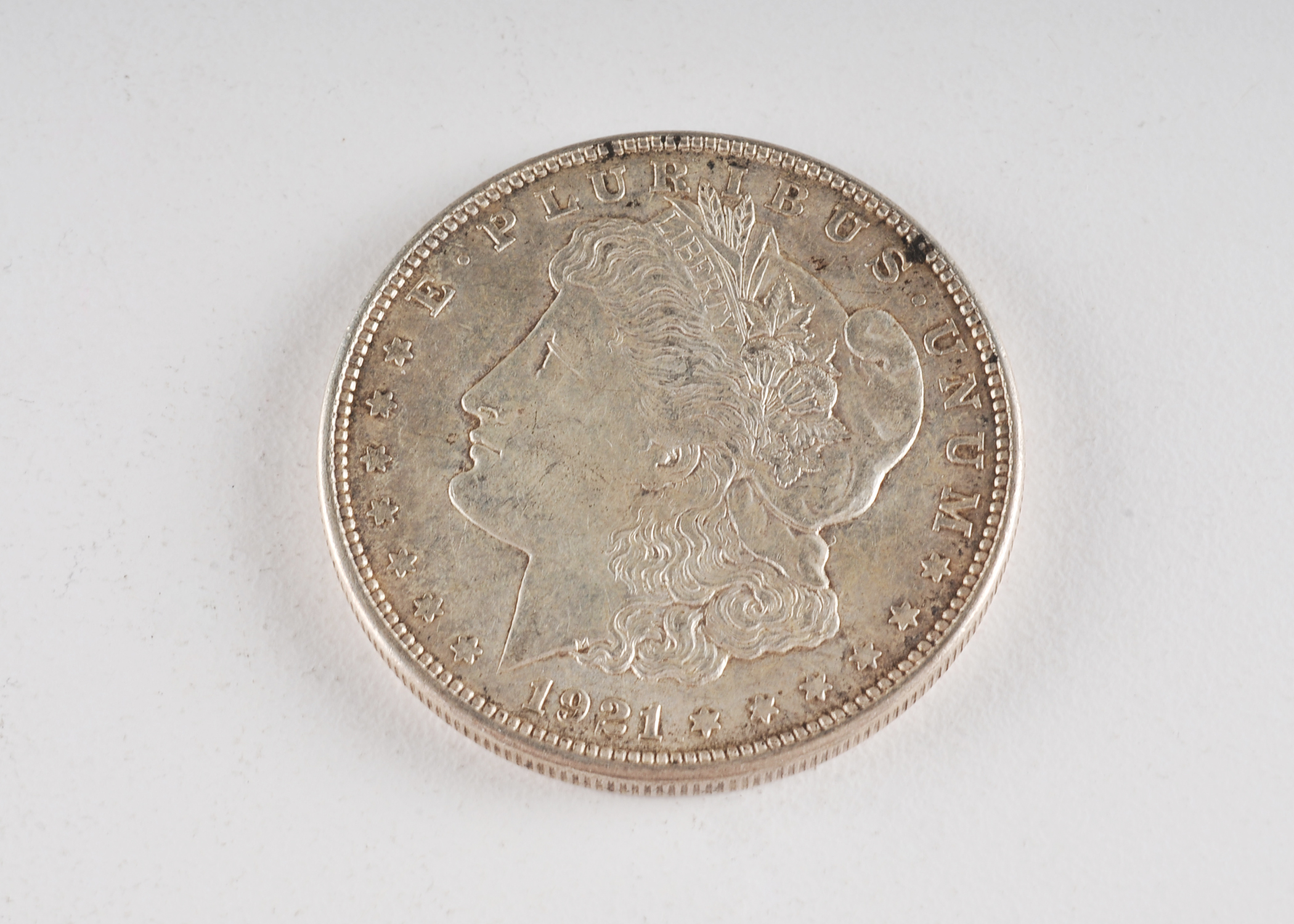 1921 D Morgan silver dollar