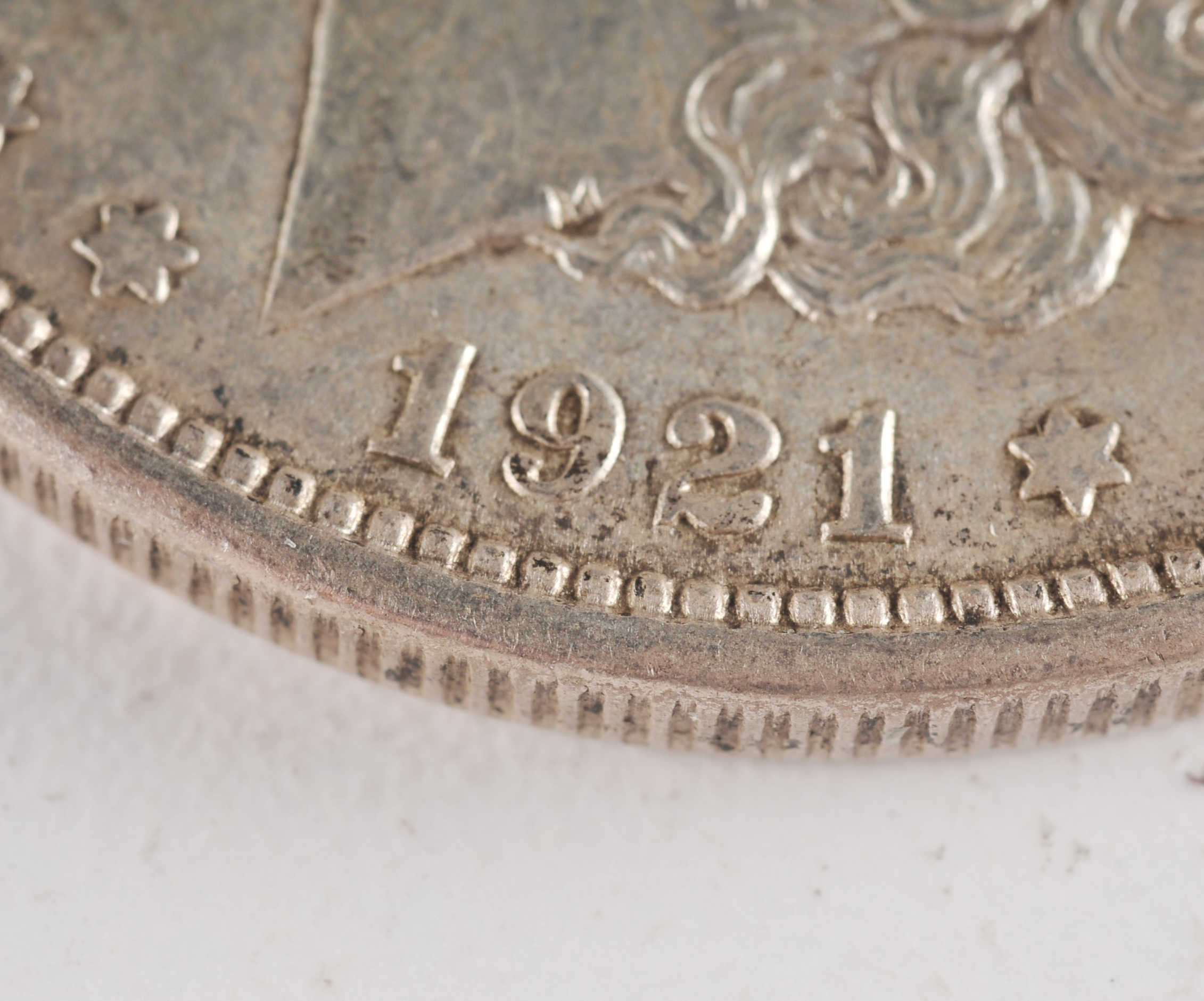 1921 D Morgan silver dollar