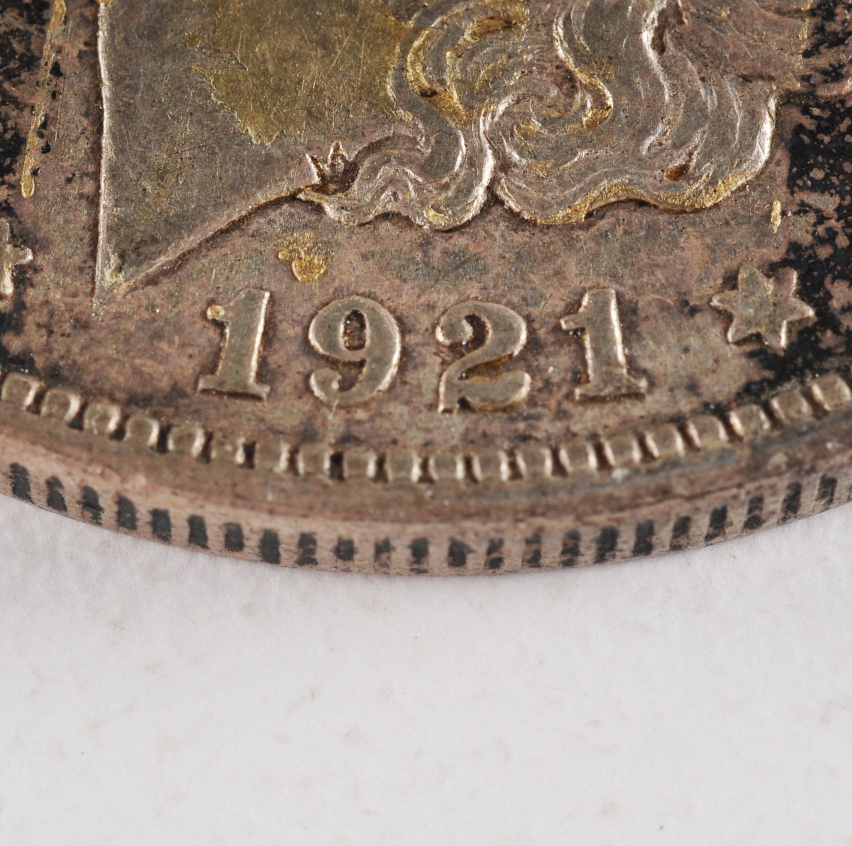 1921 D Morgan silver dollar