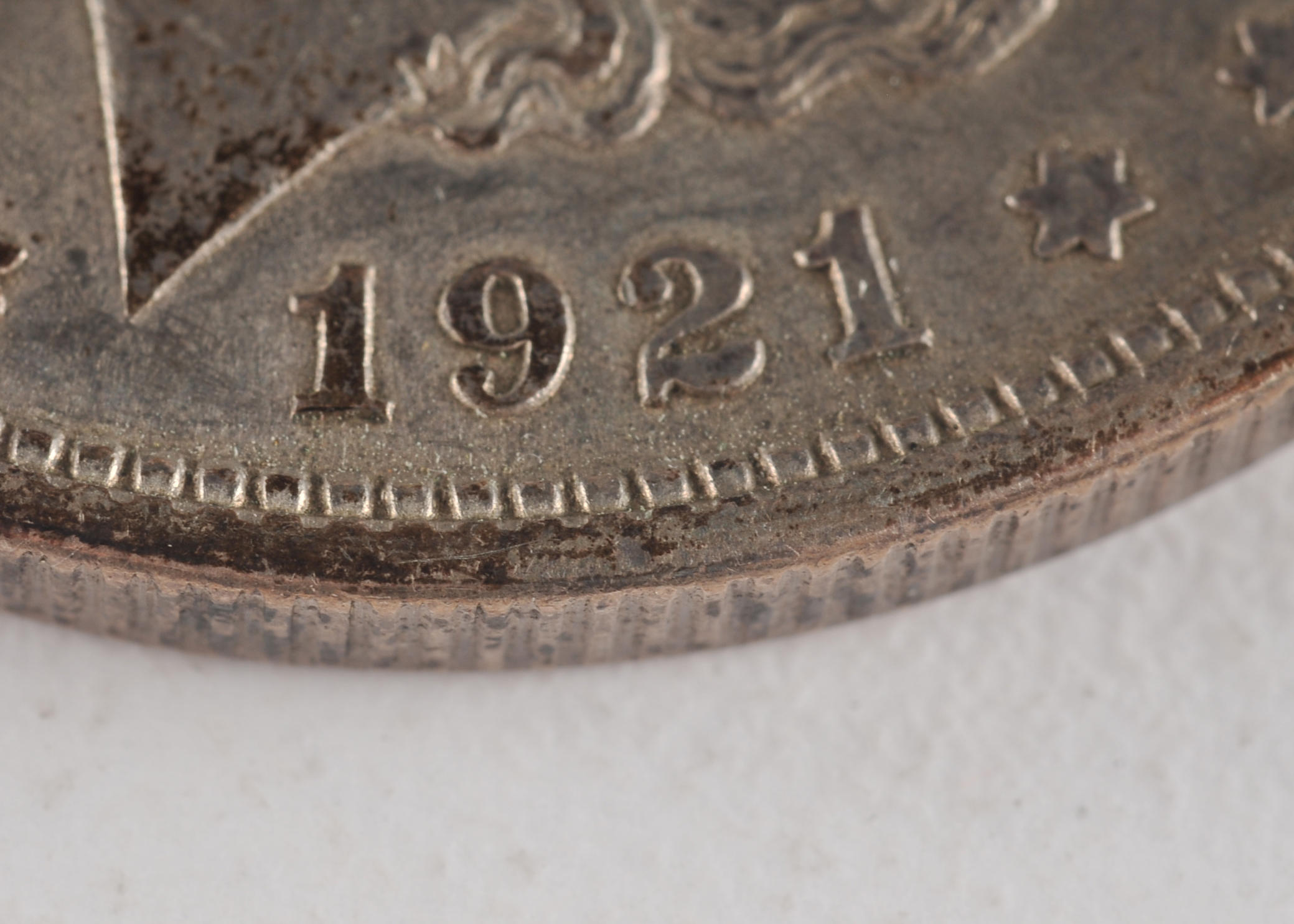 1921 Morgan silver dollar