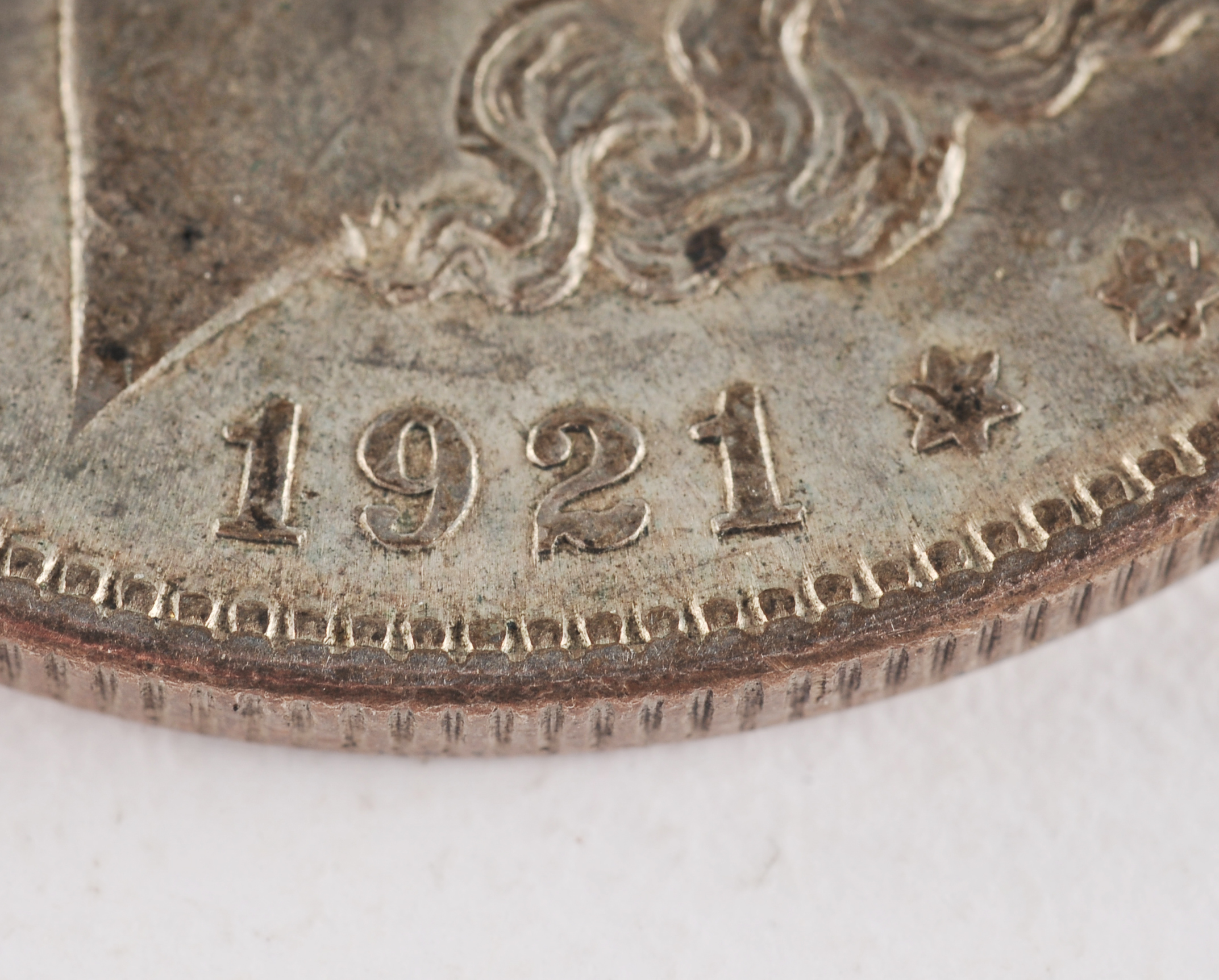 1921 Morgan silver dollar