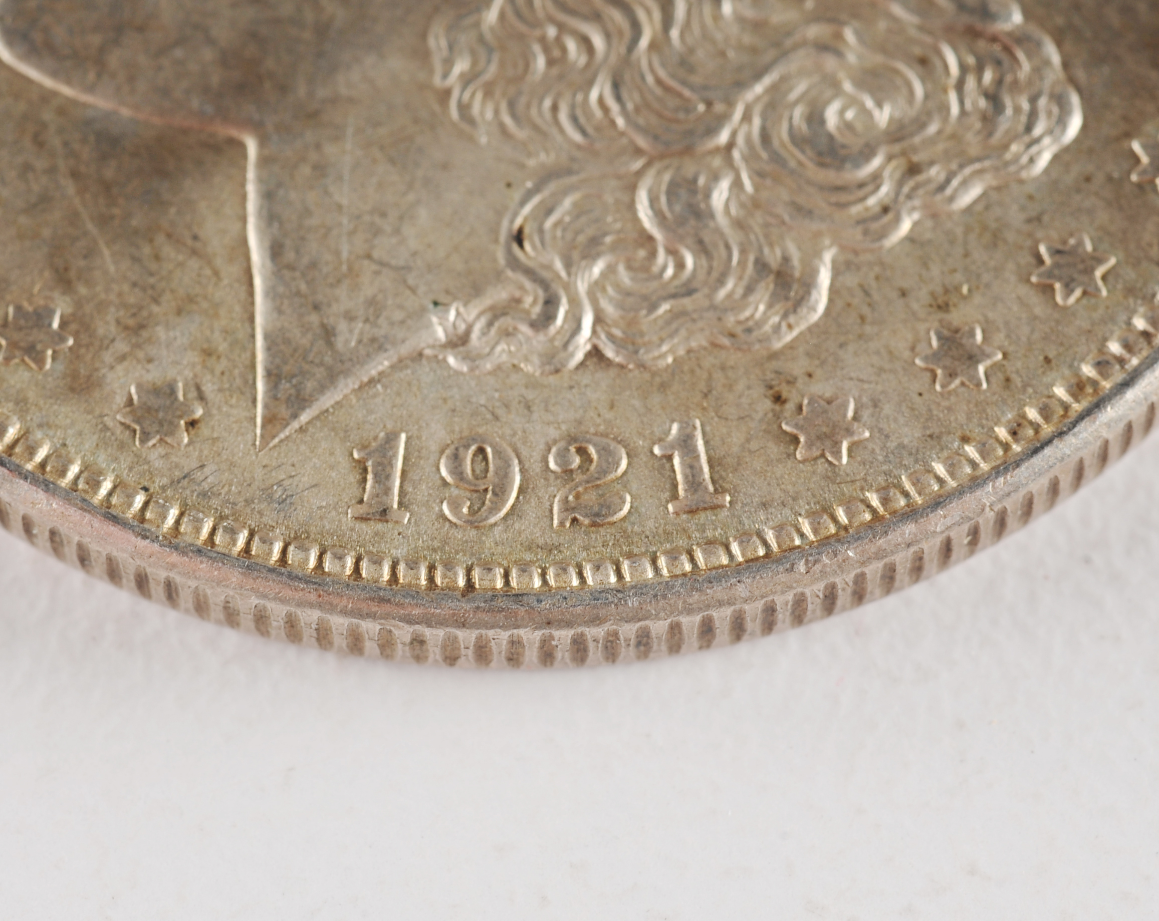 1921 Morgan silver dollar