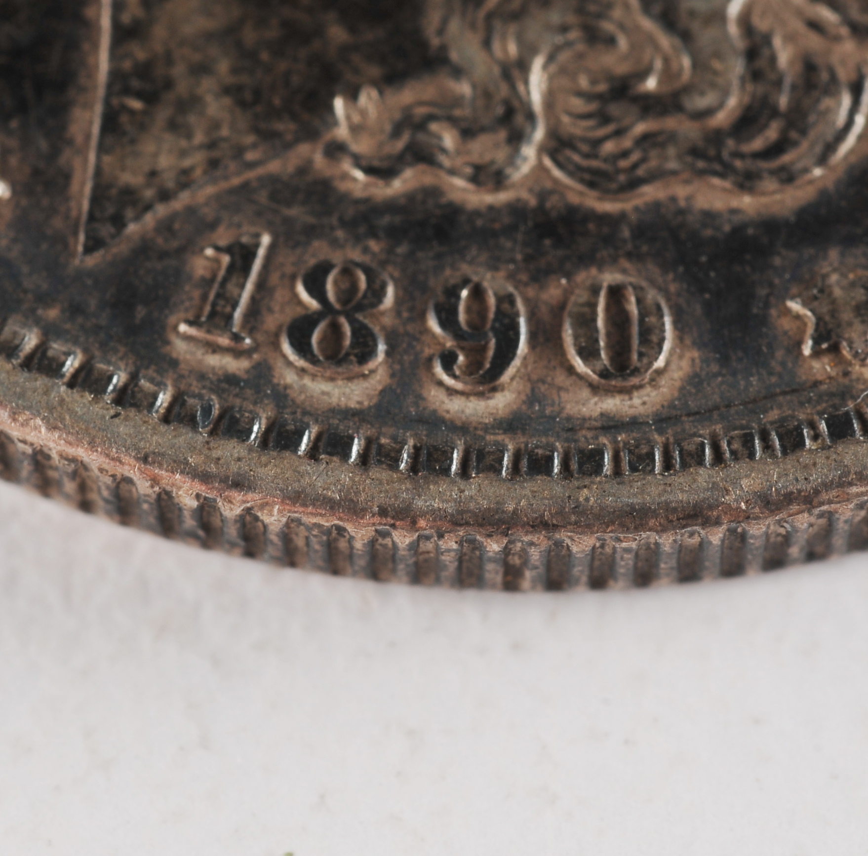 1890 S Morgan silver dollar