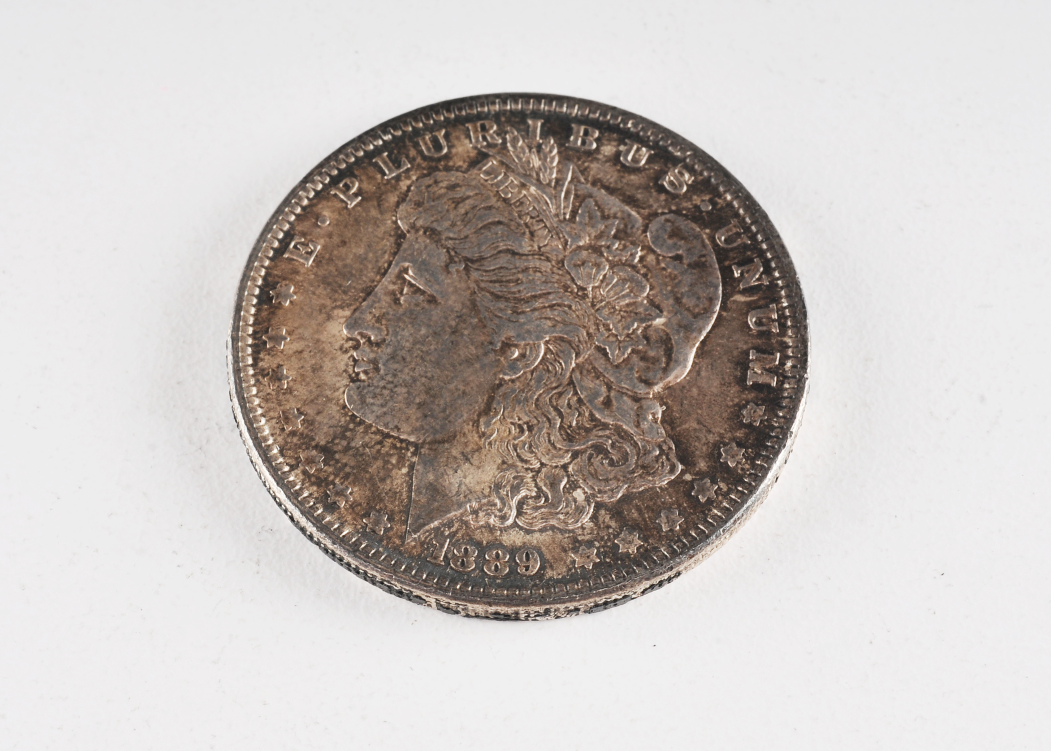 1889 Morgan silver dollar