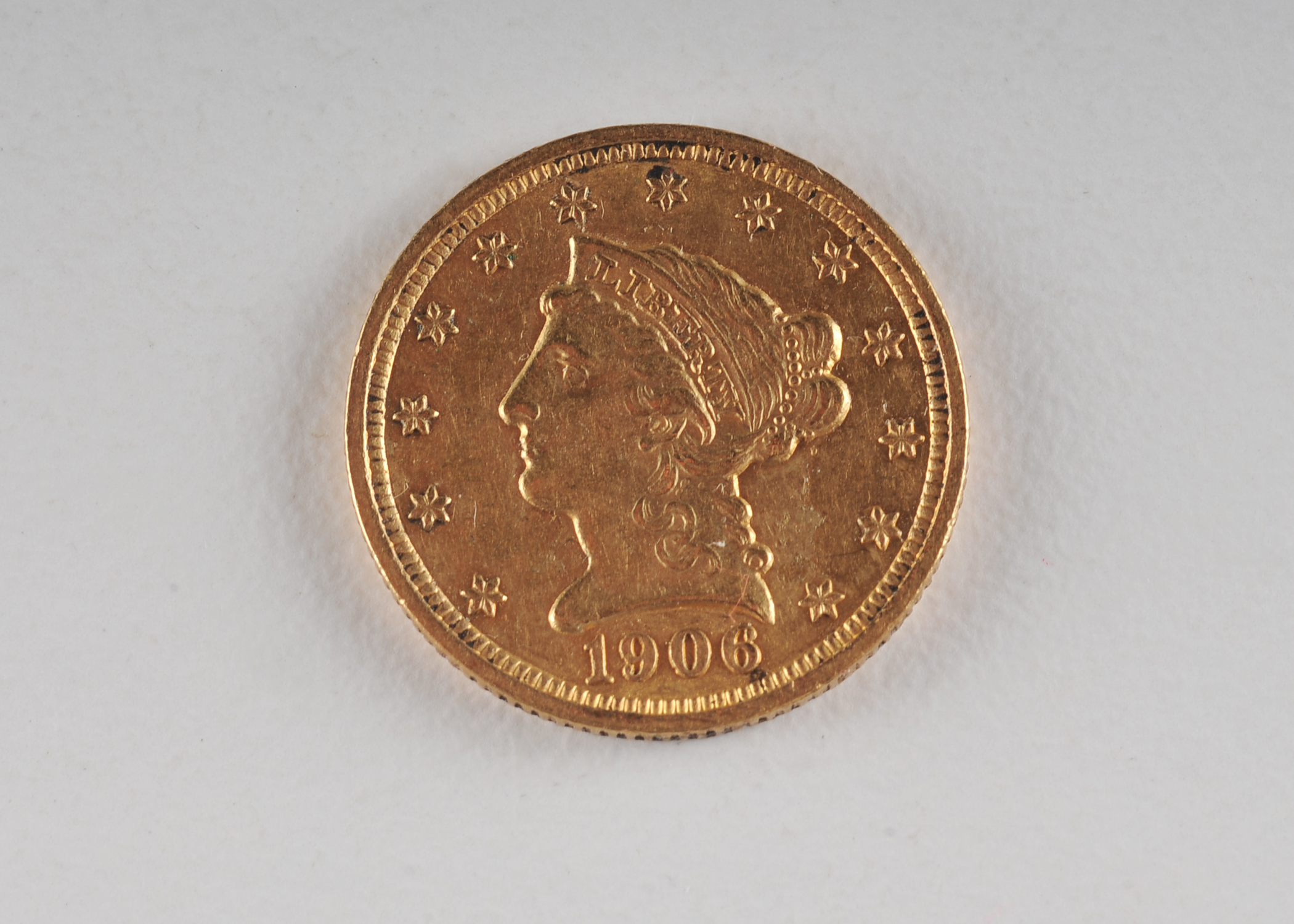 1906 Liberty Head $2 1/2 gold coin