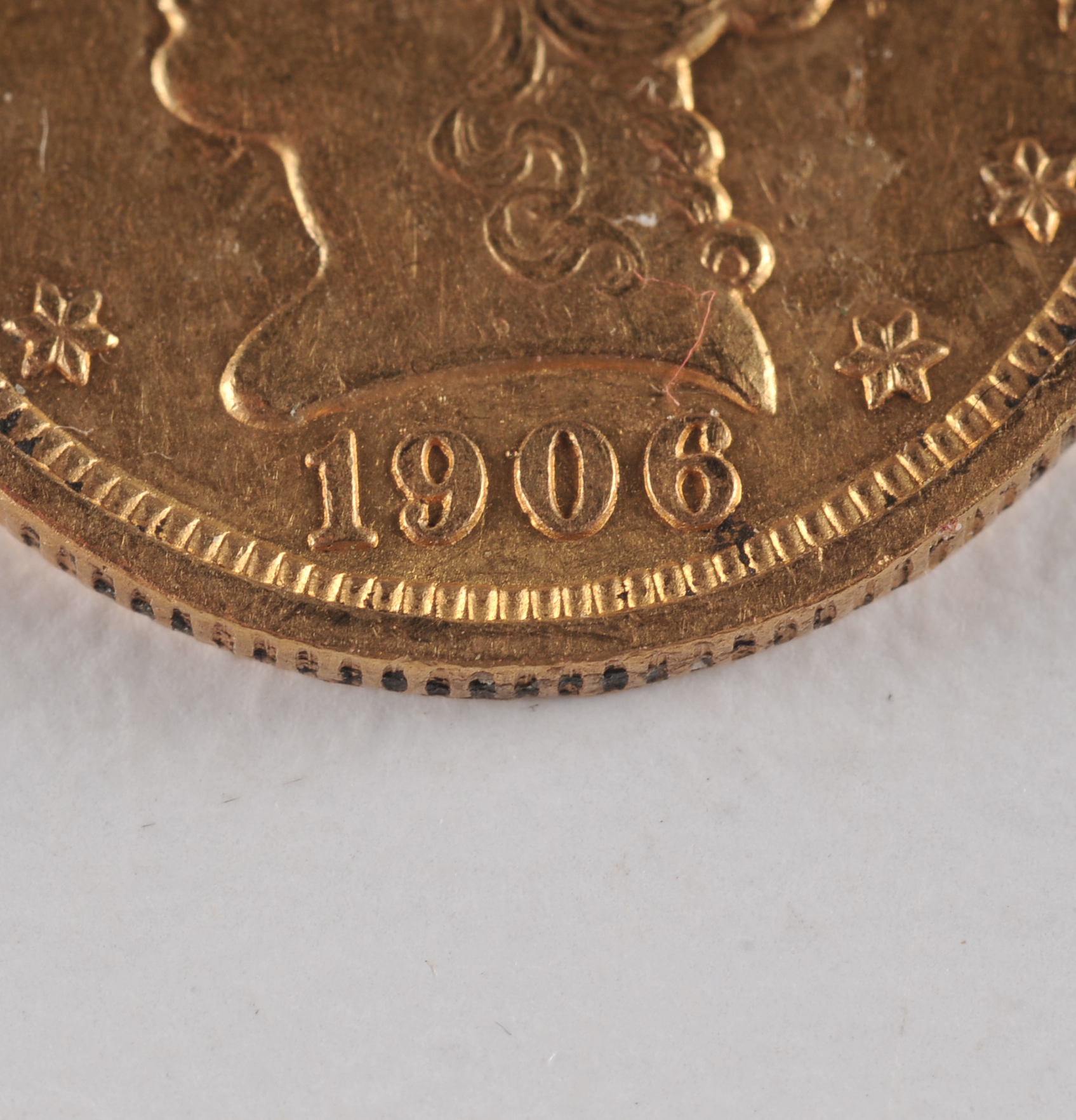 1906 Liberty Head $2 1/2 gold coin